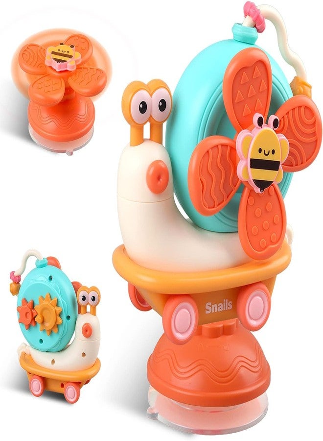 SANTALON Baby Montessori Sensory Toys - Fine Motor Skills Suction Cup Spinner Travel Toys - Toddler Activities Toys - Gifts for 6 7 8 9 10 12 18 Month Age 1 2 One Two Year Old Boys Girls Infant Bath Toys - Image 1